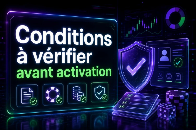 Les conditions à vérifier avant l'activation