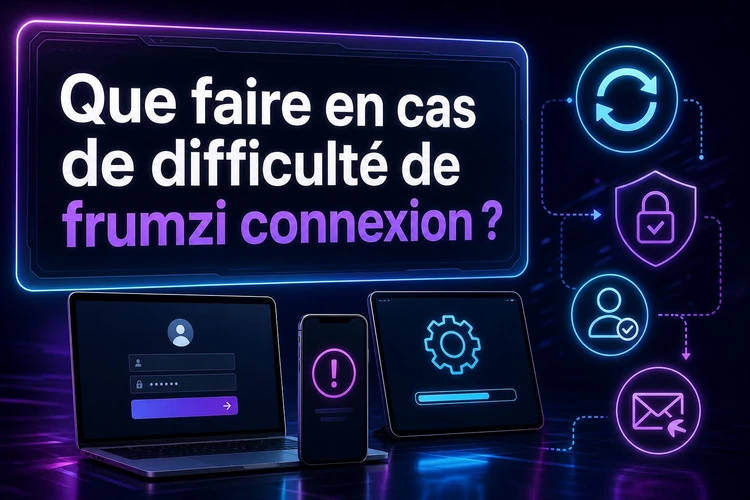 Que faire en cas de difficulté de frumzi connexion?