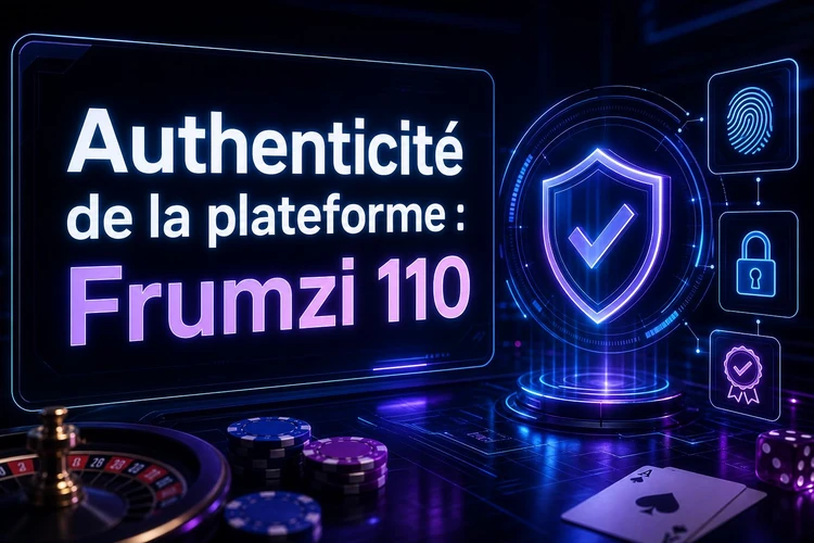 Repérer l'authenticité de la plateforme: Frumzi 110 et indices